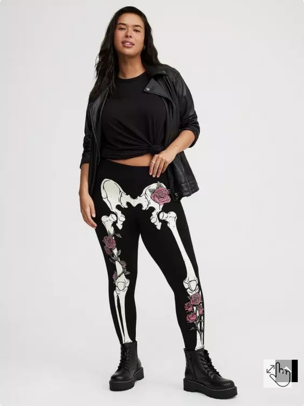 Torrid NWOT Skeleton And Rose Signature Leggings